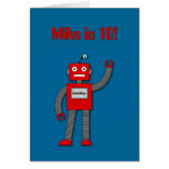 Robi la rétro carte d'anniversaire de enfant de ro