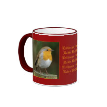 Robin sur la tasse de courrier