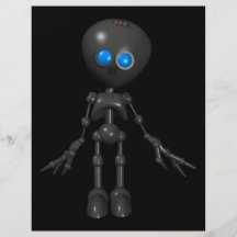 Robot bionique du garçon 3D - regardant en avant Prospectus Avec Motif