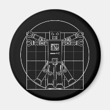 Robot de da Vinci Vitruvian Aimants