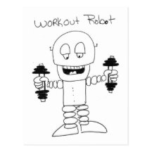 Robot de séance d'entraînement carte postale