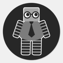 Robot intelligent autocollants ronds