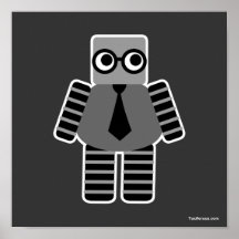 Robot intelligent de geek posters