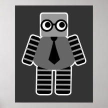 Robot intelligent de geek posters