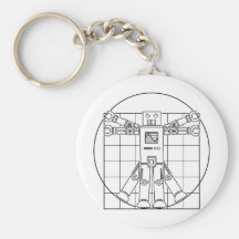 Robot Keychain de da Vinci Vitruvian Porte-clef