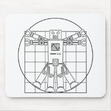 Robot Mousepad de da Vinci Vitruvian Tapis De Souris