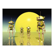 Robot planète photos sur toile