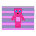 Robot rose cartes de vœux