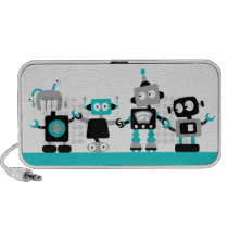 Robots - bleu haut-parleurs