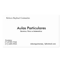 Robson Raphael Guimarães, Leçons Particuliers, Q… Cartes De Visite Professionnelles