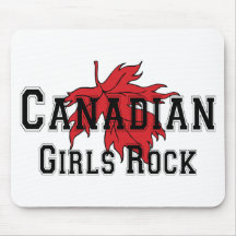Roche canadienne de filles tapis de souris