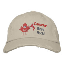 Roche canadienne de garçons casquettes brodées