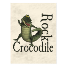 Roche de crocodile cartes postales