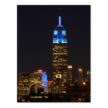 Roche de l'Empire State Building 30 dans le bleu p Carte Postale