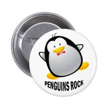 ROCHE DE PINGOUINS BADGE AVEC ÉPINGLE