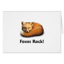 Roche de renards ! cartes de vœux