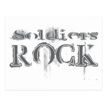 Roche de soldats carte postale