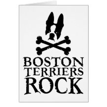 Roche de terriers de Boston Carte De Vœux