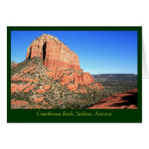 Roche de tribunal et vallée de Sedona Carte De Vœux