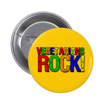 ROCHE de végétariens Badge Avec Épingle