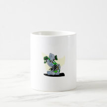 Roche plantant l'image de graphique de bonsaïs tasse