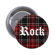 Roche rouge de plaid - bouton badge
