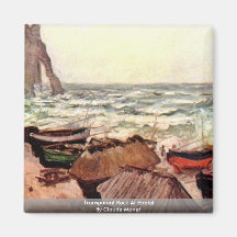 Roche transparente chez Etretat par Claude Monet Magnets Pour Réfrigérateur