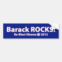 ROCHES de Barack ! Réélisez Obama 2012 Adhésifs Pour Voiture