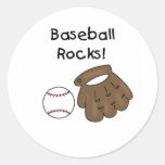 Roches de base-ball de gant et de boule autocollant