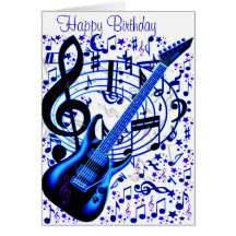 Rocker_ de guitare carte de vœux
