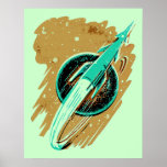 ROCKET À L'AFFICHE DE LUNE