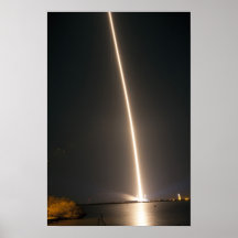 Rocket Launch Over over Cape Canaveral Poster
