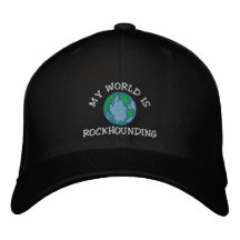 Rockhound "mon monde est Rockhounding" brodé Casquettes De Baseball Brodées