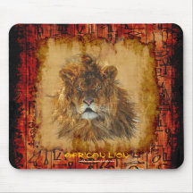Roi africain de lion de l'art Mousepad de la jungl Tapis De Souris