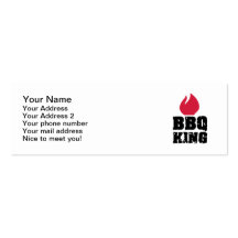 Roi de BBQ Cartes De Visite Personnelles
