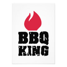 Roi de BBQ Cartons D'invitation