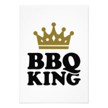 Roi de BBQ Cartons D'invitation Personnalisés