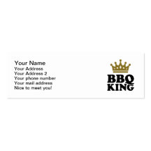 Roi de BBQ Modèle De Carte De Visite