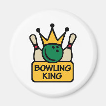 Roi de bowling aimant pour réfrigérateur