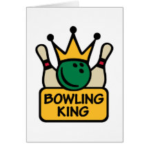 Roi de bowling carte de vœux