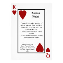 Roi de carte de jeu/invitations personnalisées par