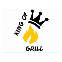 Roi de gril carte postale