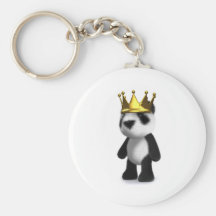 roi de panda du bébé 3d porte-clefs