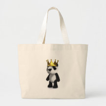 roi de panda du bébé 3d sacs
