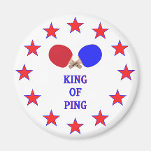 Roi de ping-pong aimants pour réfrigérateur