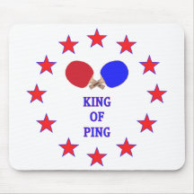Roi de ping-pong tapis de souris