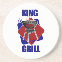 Roi du barbecue de gril dessous de verre