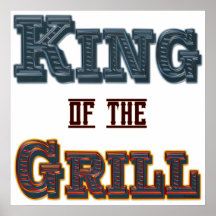 Roi du BBQ de gril disant la copie Affiches