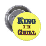 Roi du bouton de slogan de cuisine de BBQ de gril Badge