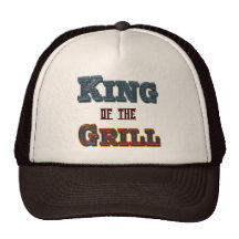 Roi du chapeau de slogan de cuisine de BBQ de gril Casquette